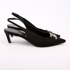 Celine Triomphe Slingback Kitten Heels Size 36.5 Black