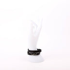 Saint Laurent Cassandre Double Wrap Bracelet Black