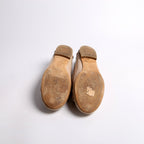 Chanel CC Chain Moccasin Loafers Patent Size 38.5 Tan