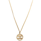 Chanel CC Pearl Round Pendant Necklace Gold/Pearl