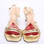 Gucci Victoria Strappy Horsebit Sandal Heels Size 38.5