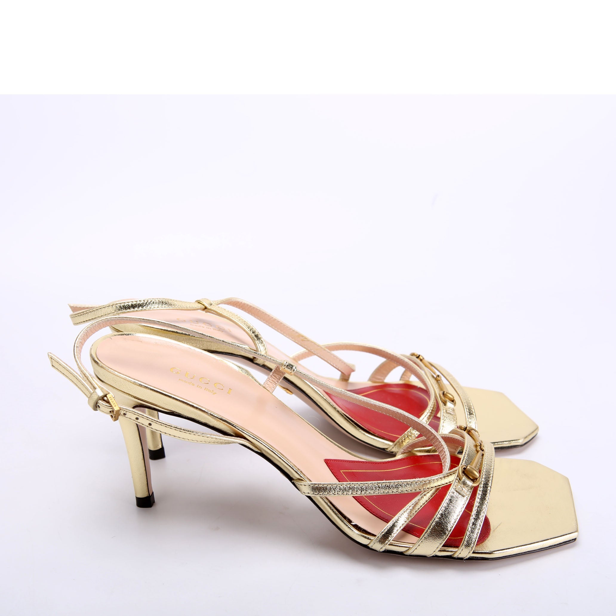 Gucci Victoria Strappy Horsebit Sandal Heels Size 38.5