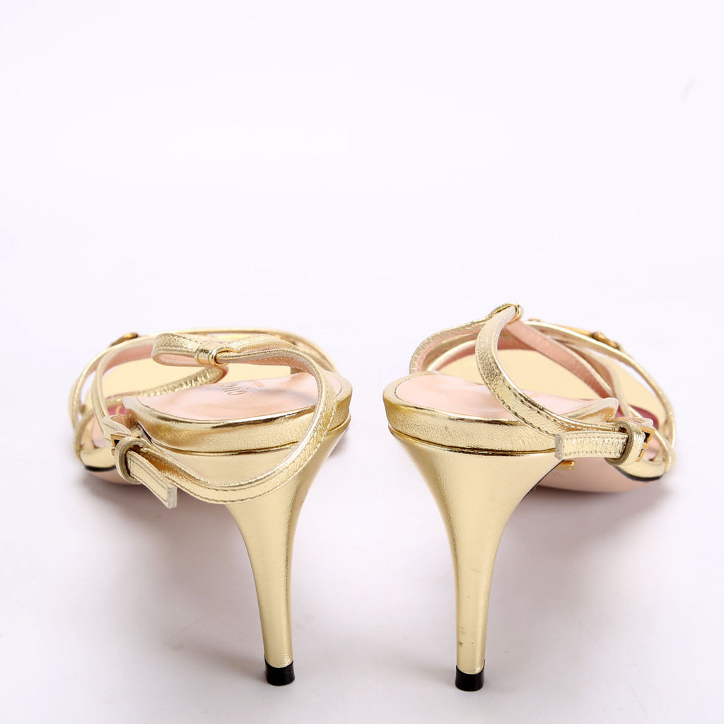 Gucci Victoria Strappy Horsebit Sandal Heels Size 38.5
