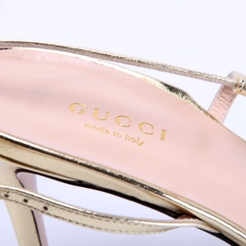 Gucci Victoria Strappy Horsebit Sandal Heels Size 38.5