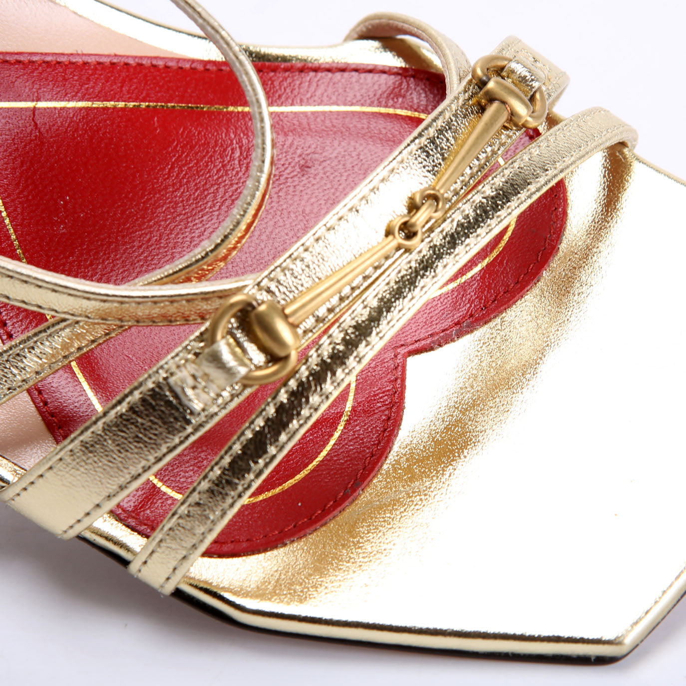 Gucci Victoria Strappy Horsebit Sandal Heels Size 38.5