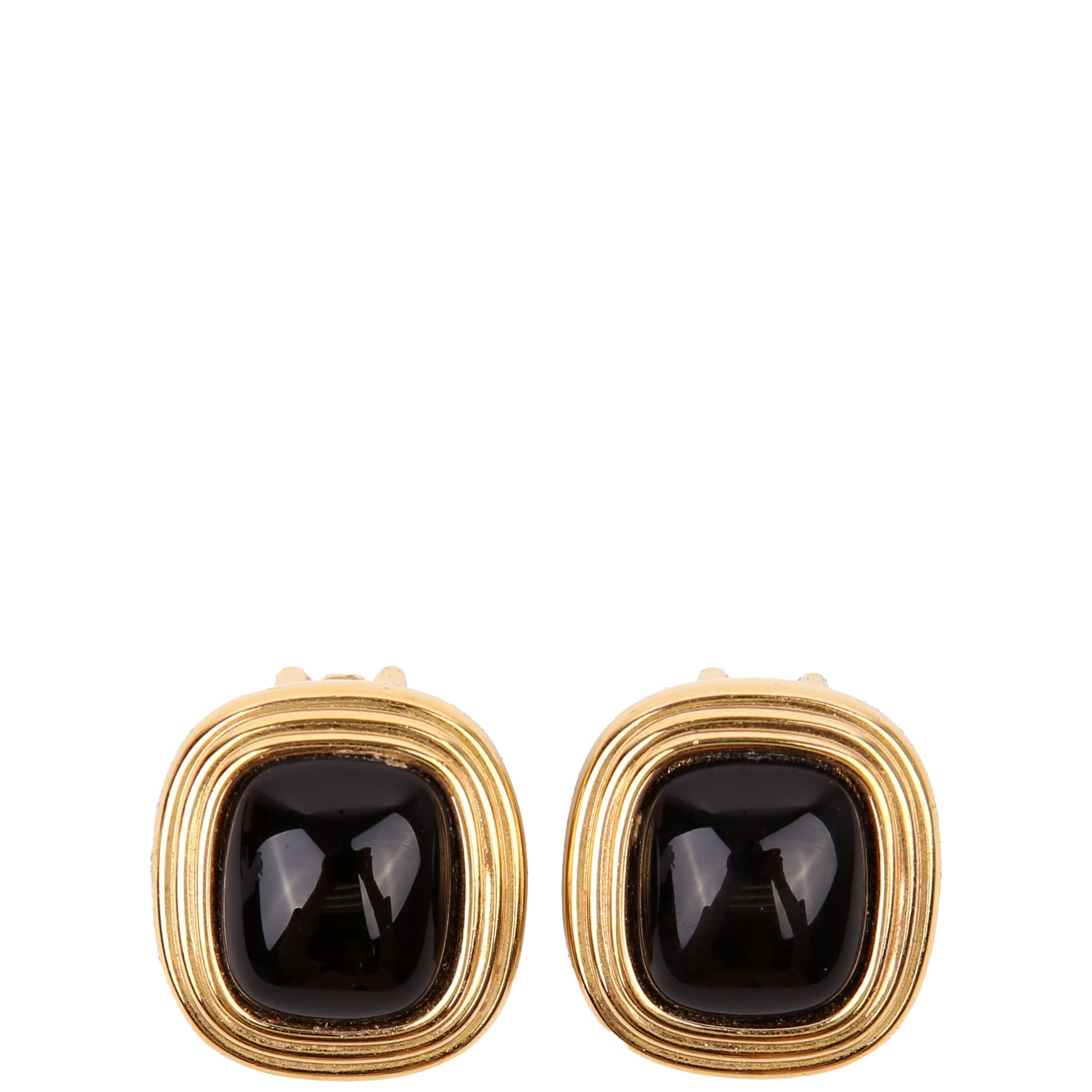 Christian Dior Resin Clip-Ons Vintage Earrings