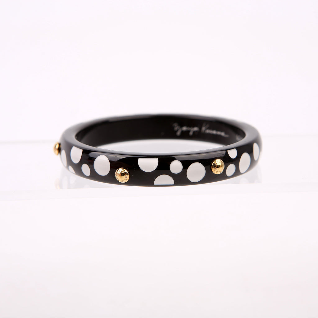 Louis Vuitton LV X YK Bangle Dots Bracelet Black/White