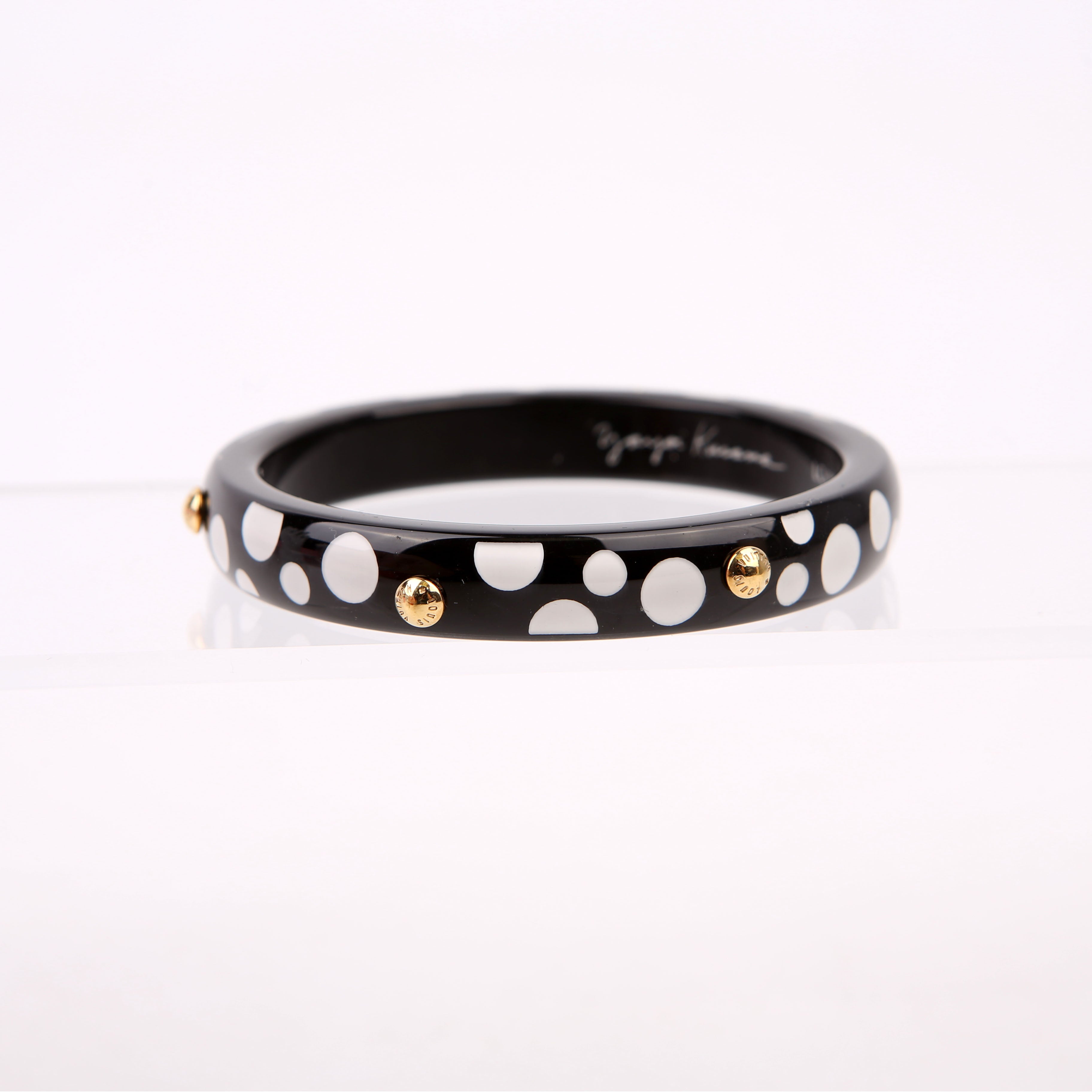 Louis Vuitton LV X YK Bangle Dots Bracelet Black/White