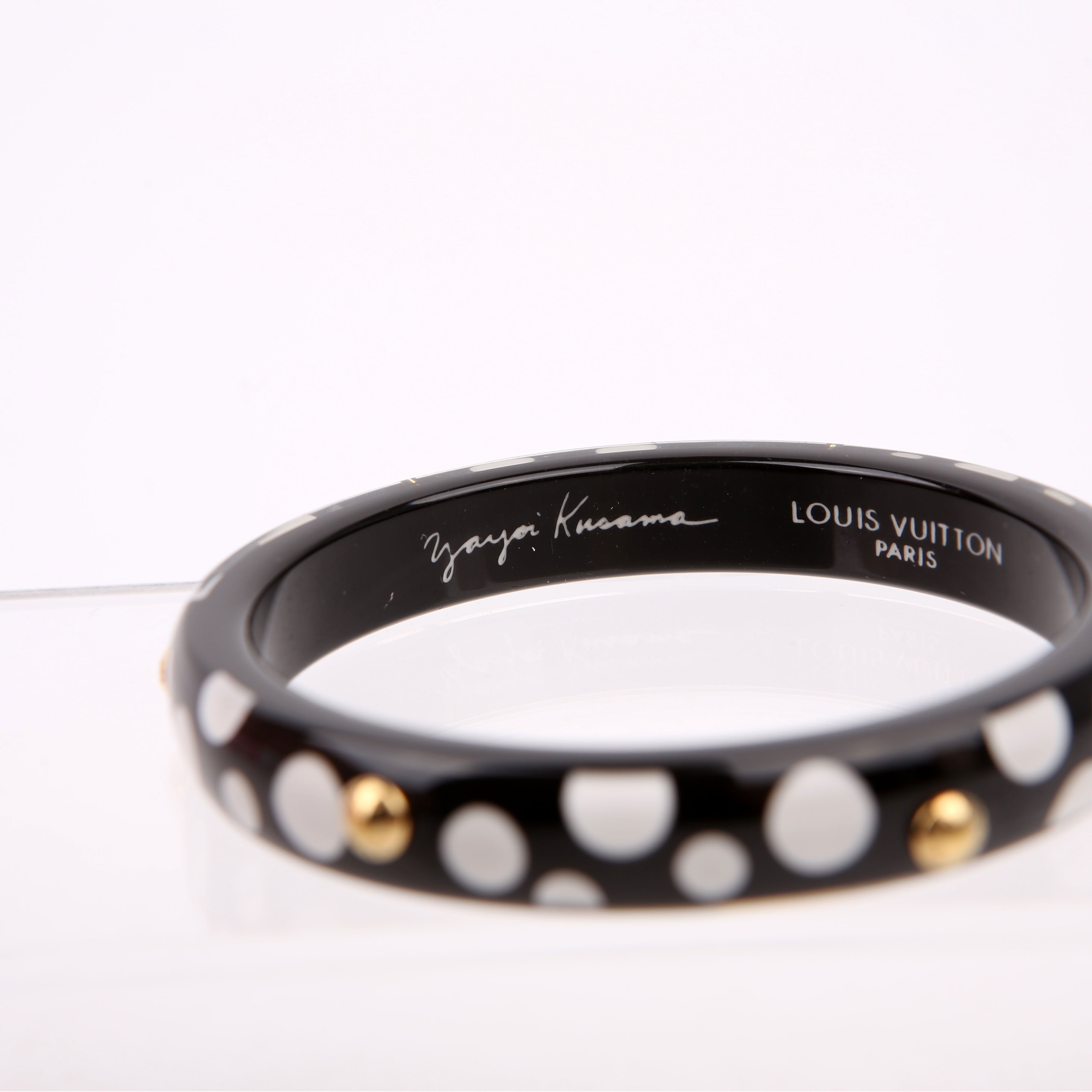 Louis Vuitton LV X YK Bangle Dots Bracelet Black/White