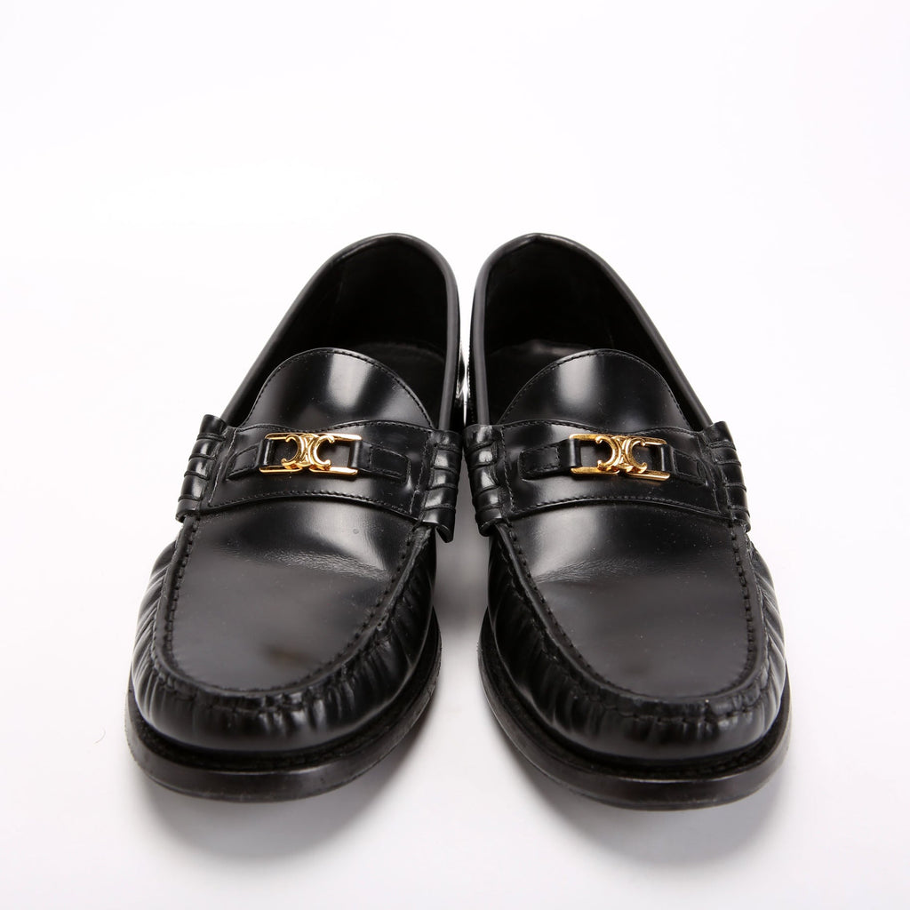 Celine Luco Triomphe Loafers Black