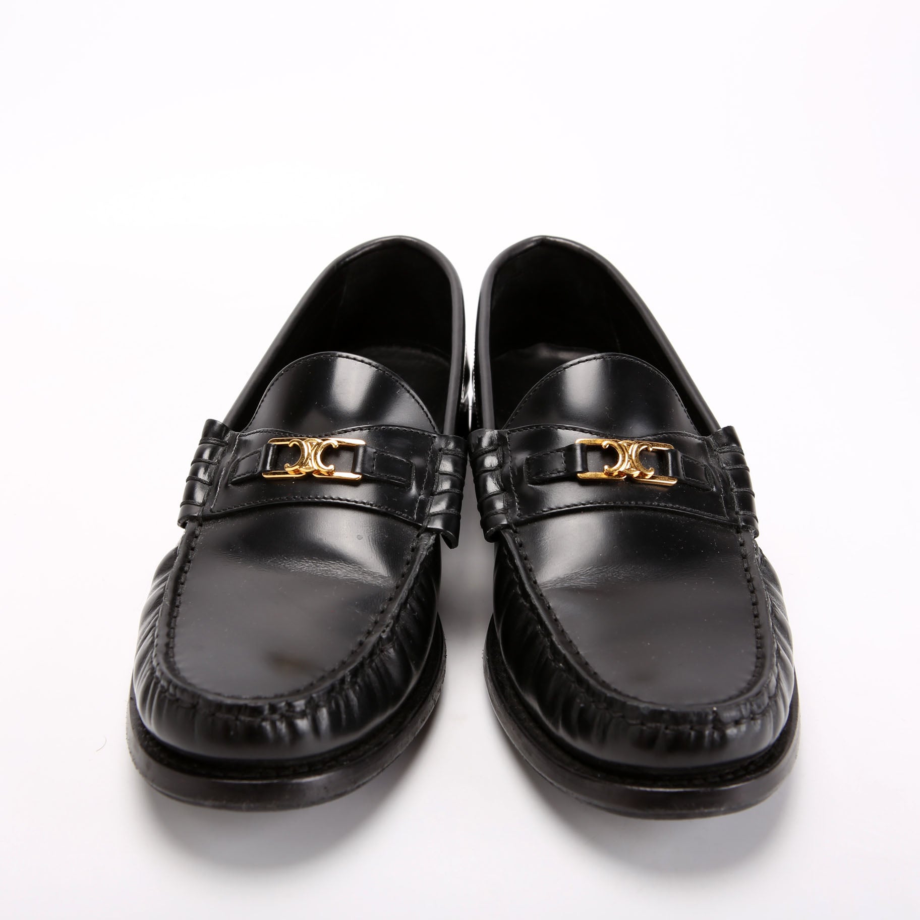 Celine Luco Triomphe Loafers Black