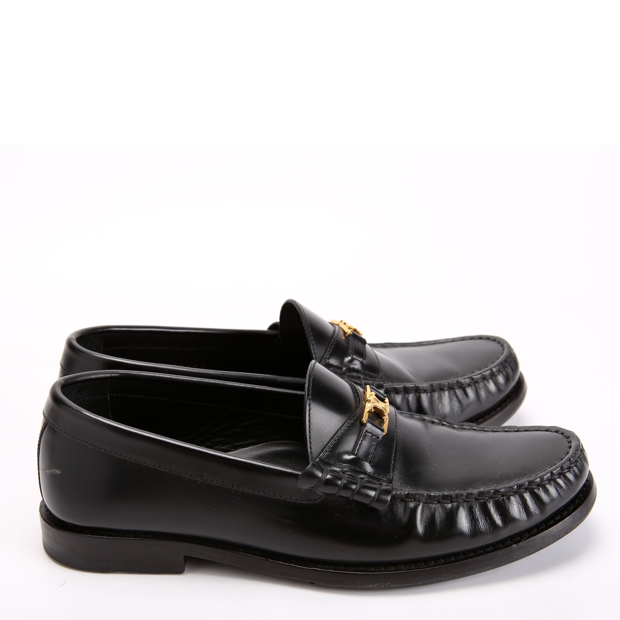 Celine Luco Triomphe Loafers Black