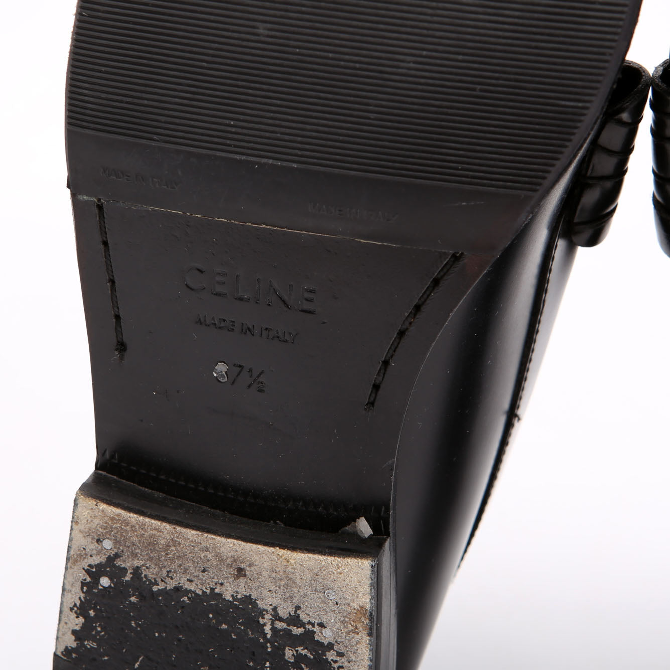 Celine Luco Triomphe Loafers Black