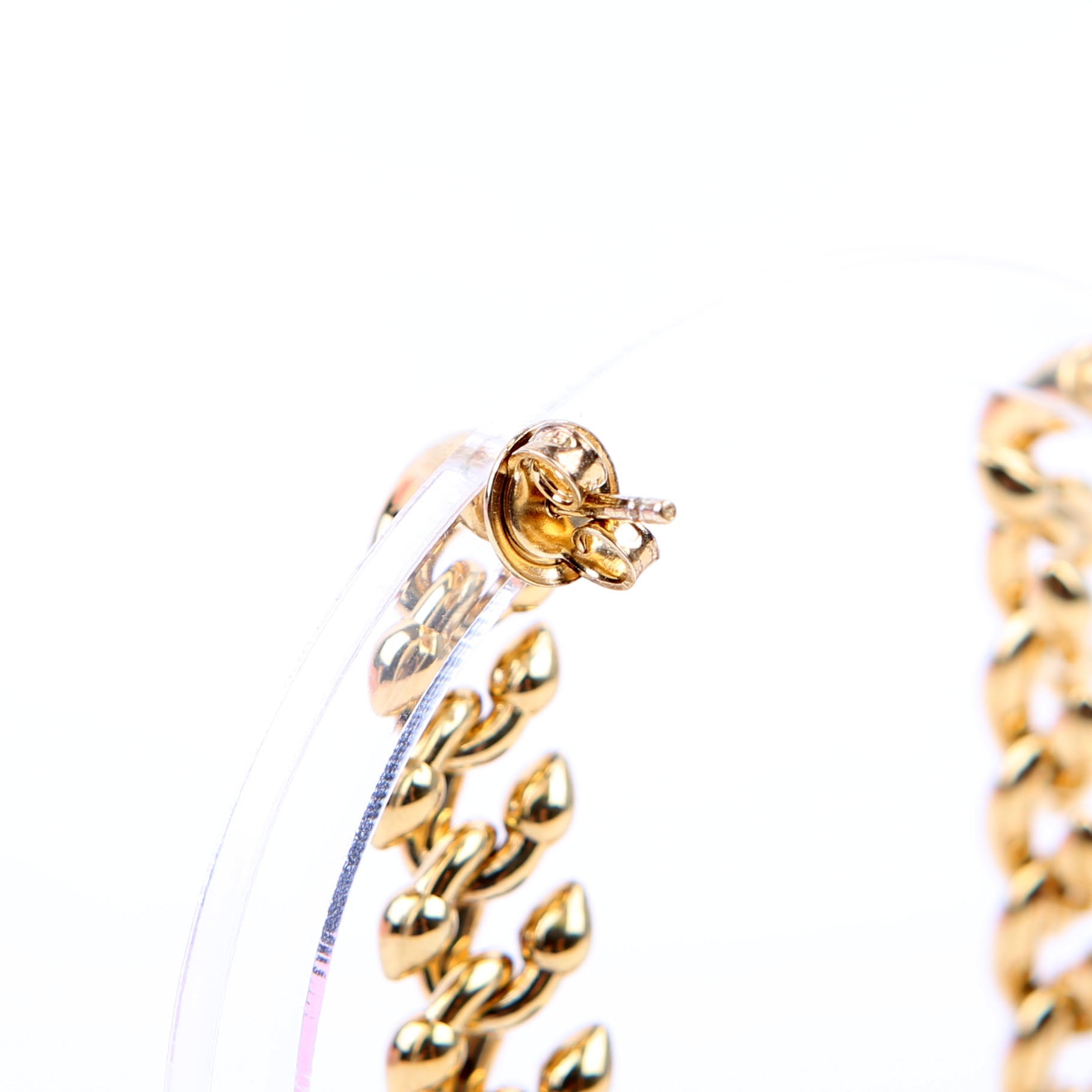 Burberry Spear Chain Drop Stud Earrings Gold