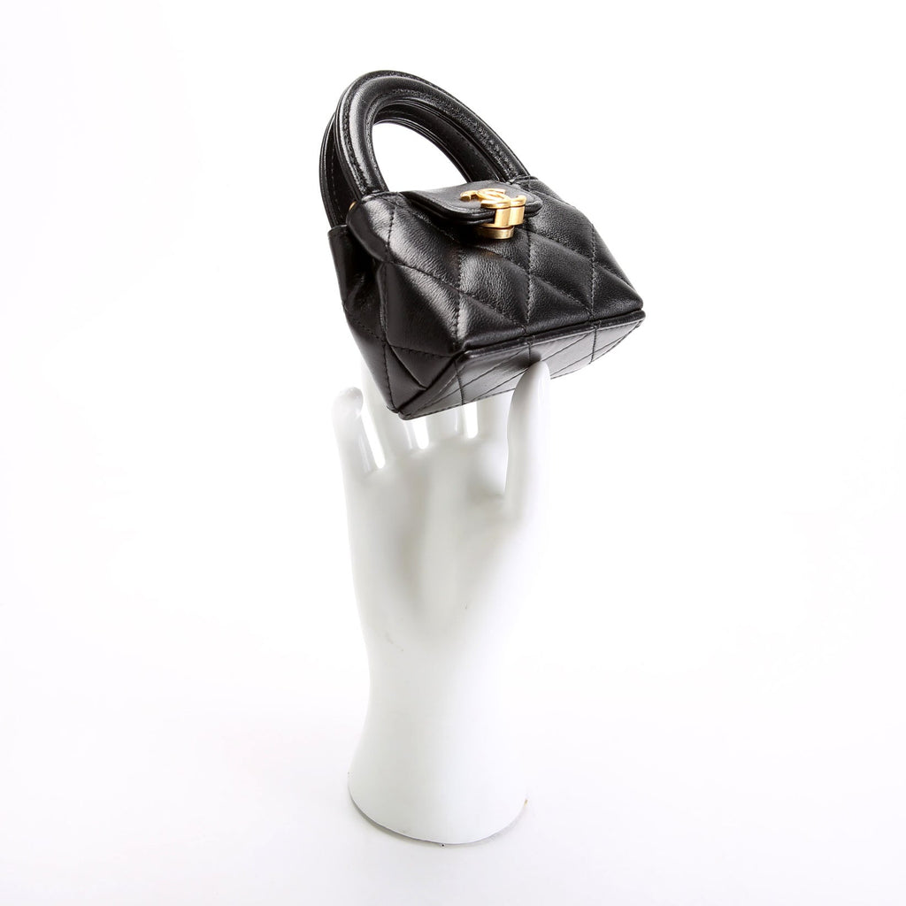 Chanel Mini Kelly Bag Charm Black