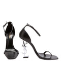 Saint Laurent Opyum Sandal Heels Size 42 Black/Silver