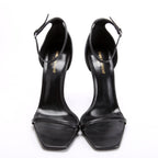 Saint Laurent Opyum Sandal Heels Size 42 Black/Silver