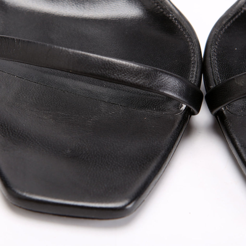 Saint Laurent Opyum Sandal Heels Size 42 Black/Silver