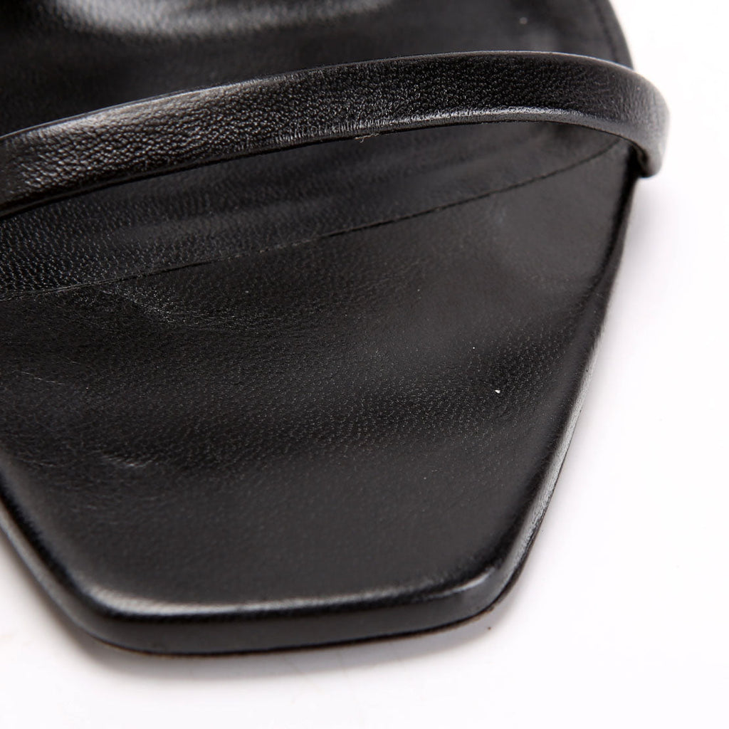Saint Laurent Opyum Sandal Heels Size 42 Black/Silver