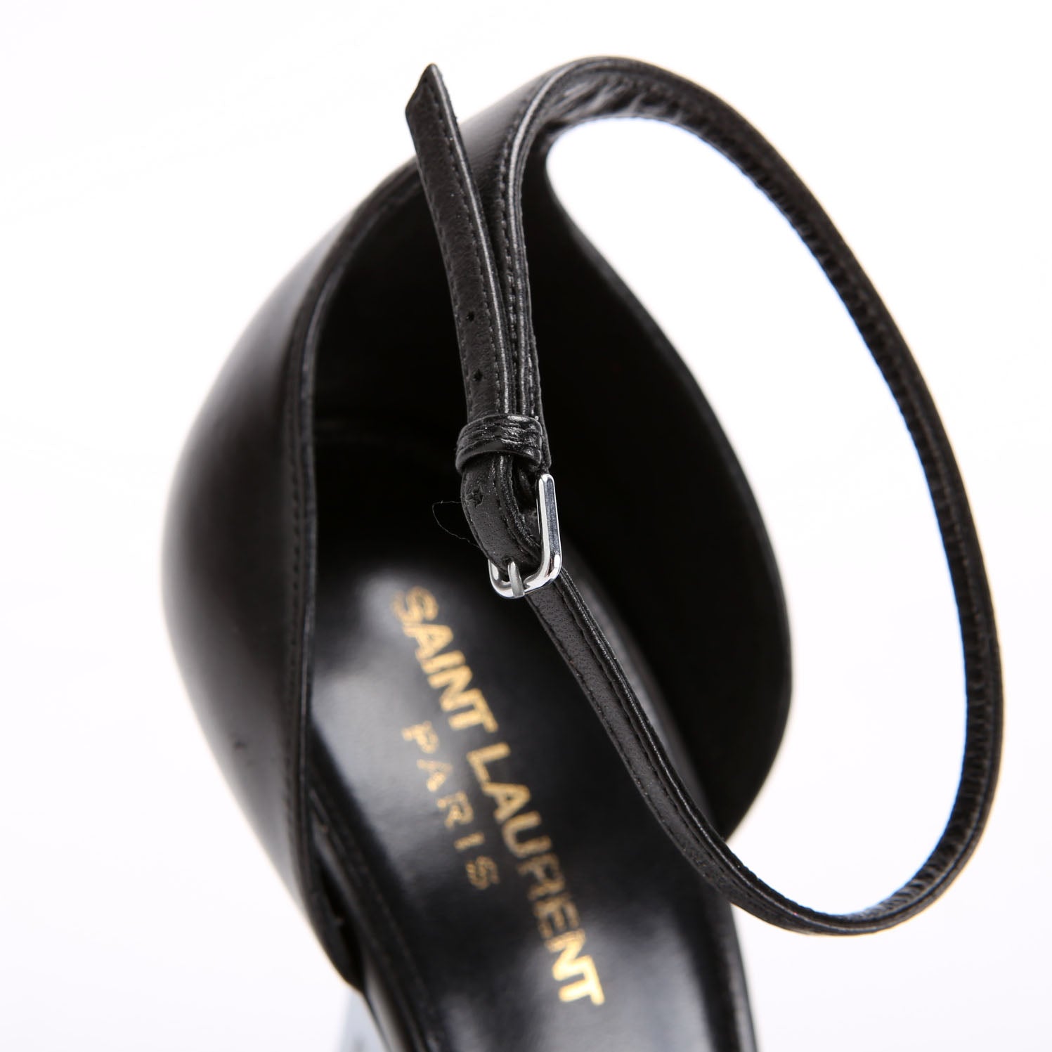 Saint Laurent Opyum Sandal Heels Size 42 Black/Silver