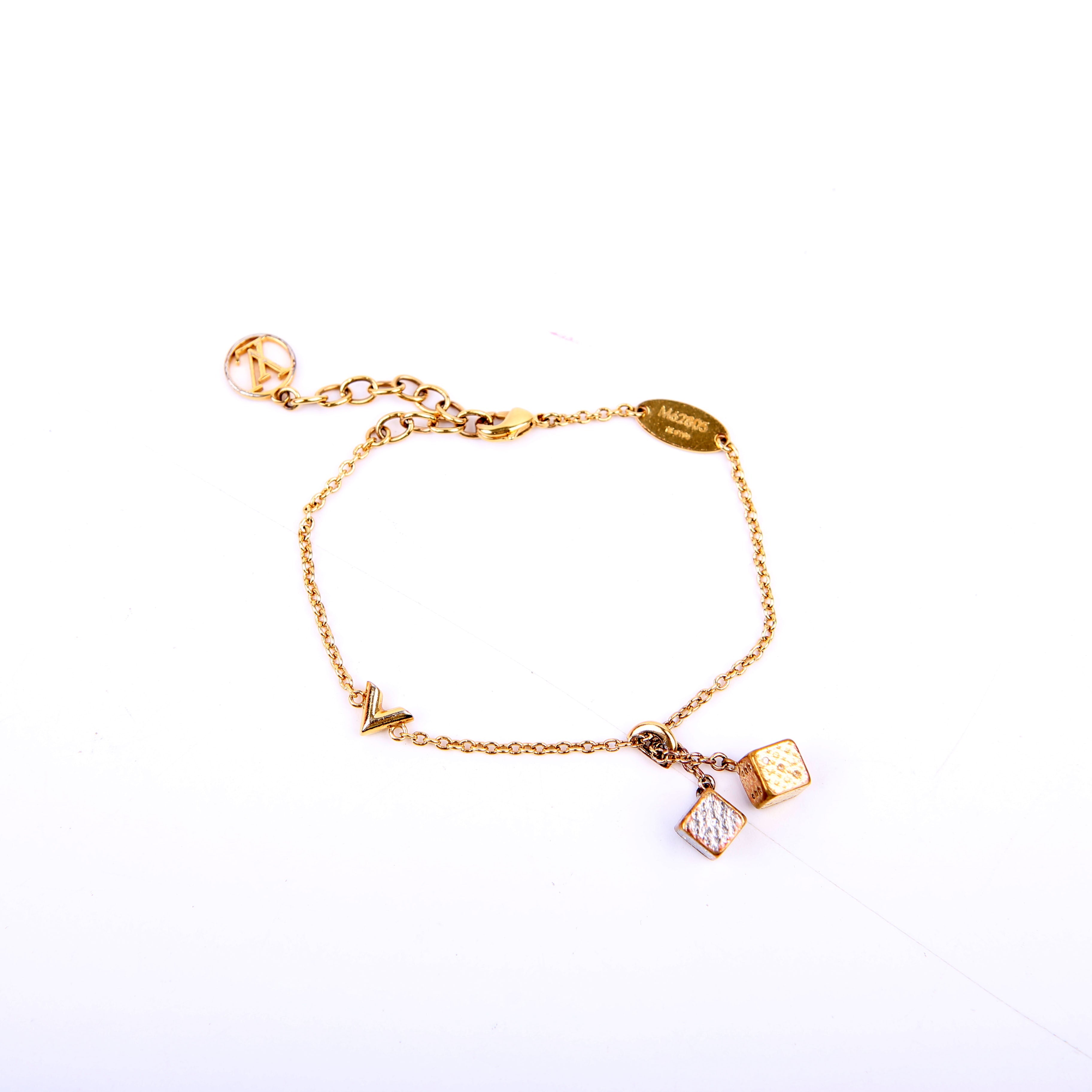 Louis Vuitton Luckygram Dice Crystal Bracelet Gold