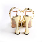 Gucci Logo Chain Strappy Platform Sandal Heels