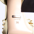 Gucci Logo Chain Strappy Platform Sandal Heels