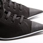 Prada Pointed Toe Sneaker Kitten Heel Size 37.5