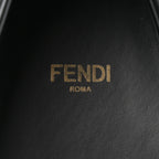 Fendi Vitello Abrasivato Fendigraphy 50mm Loafers 40.5 Black