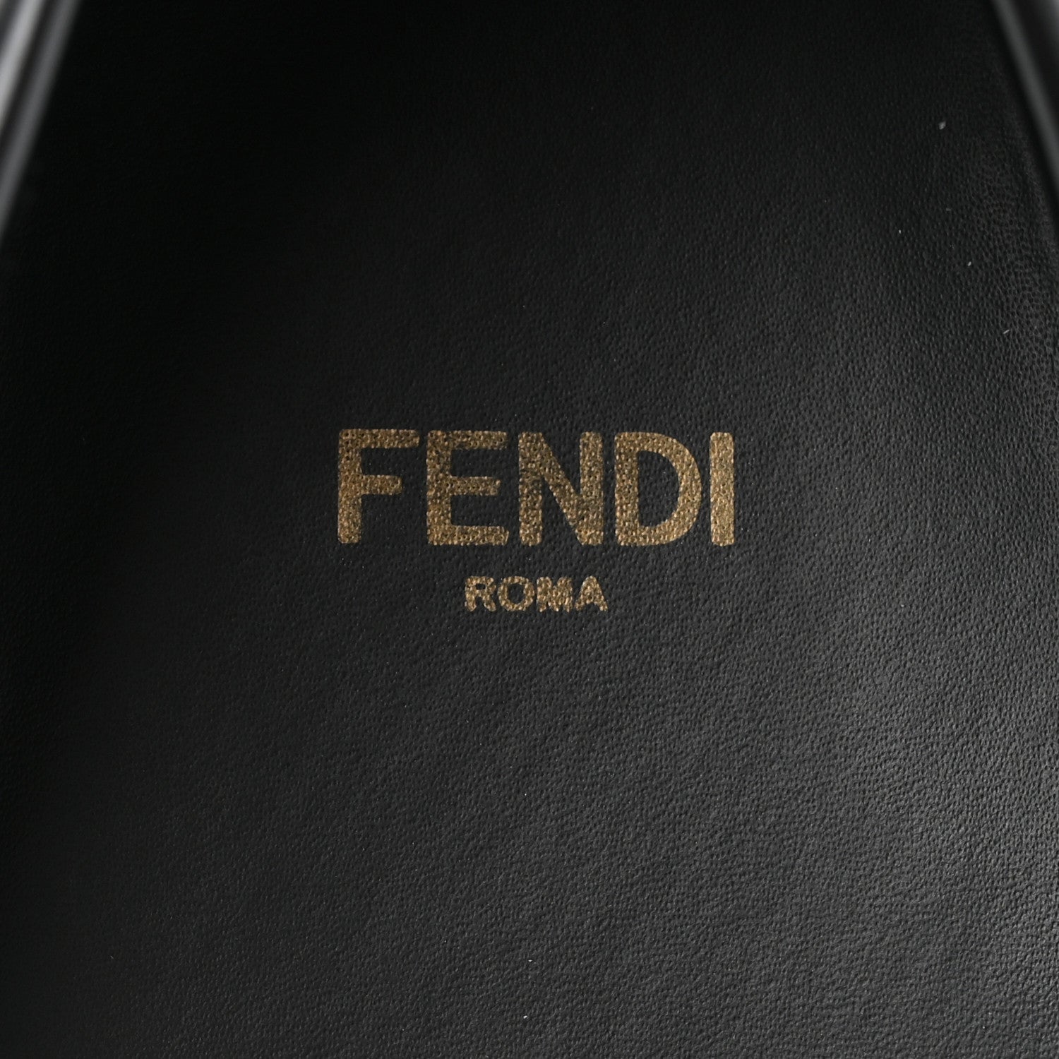 Fendi Vitello Abrasivato Fendigraphy 50mm Loafers 40.5 Black