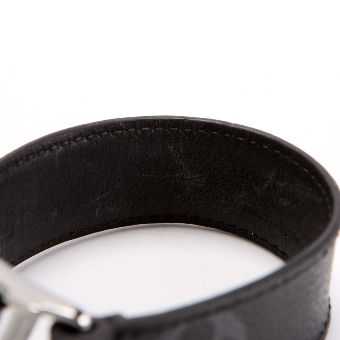 Louis Vuitton Hockenheim Monogram Eclipse 19 Bracelet Black