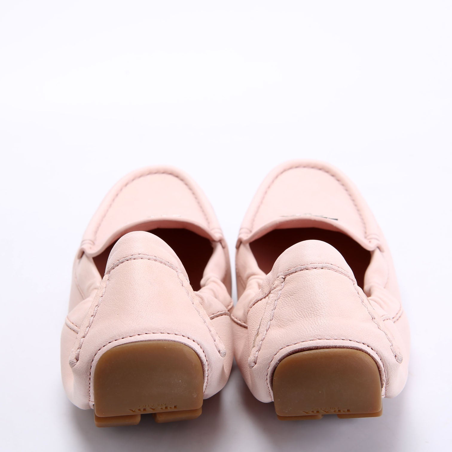 Prada Driving Loafer Leather Size 36.5 Pink