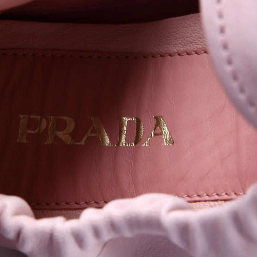 Prada Driving Loafer Leather Size 36.5 Pink