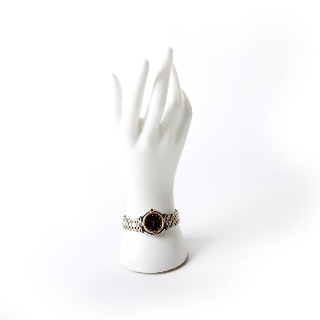 Gucci G Logo 9000L Stainless Steel/Diamond Watch Silver/Gold
