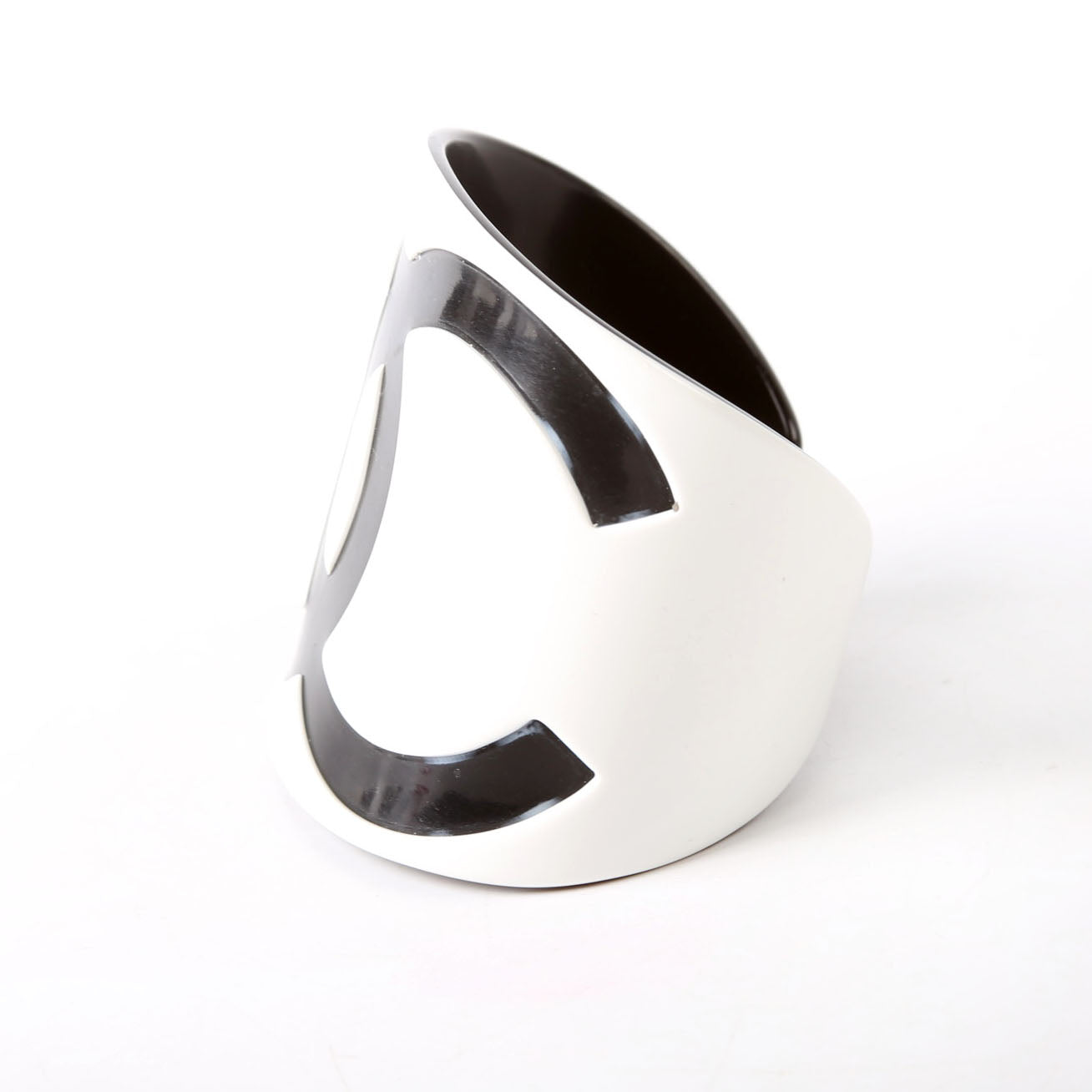 Chanel CC Resin Cuff Bracelet White/Black