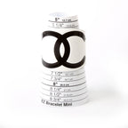 Chanel CC Resin Cuff Bracelet White/Black