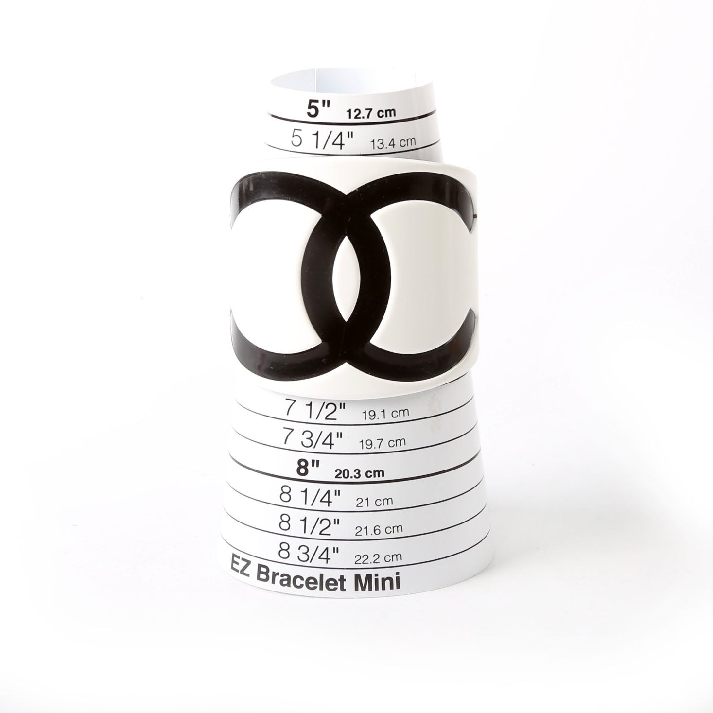 Chanel CC Resin Cuff Bracelet White/Black