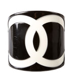 Chanel CC Resin Cuff Bracelet Black/White