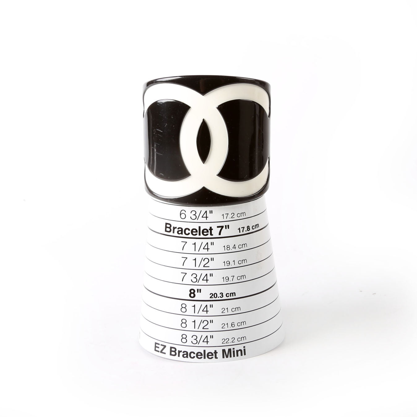 Chanel CC Resin Cuff Bracelet Black/White