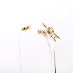 Christian Dior Pearl Star Tribales Stud Earrings Gold/Pearl