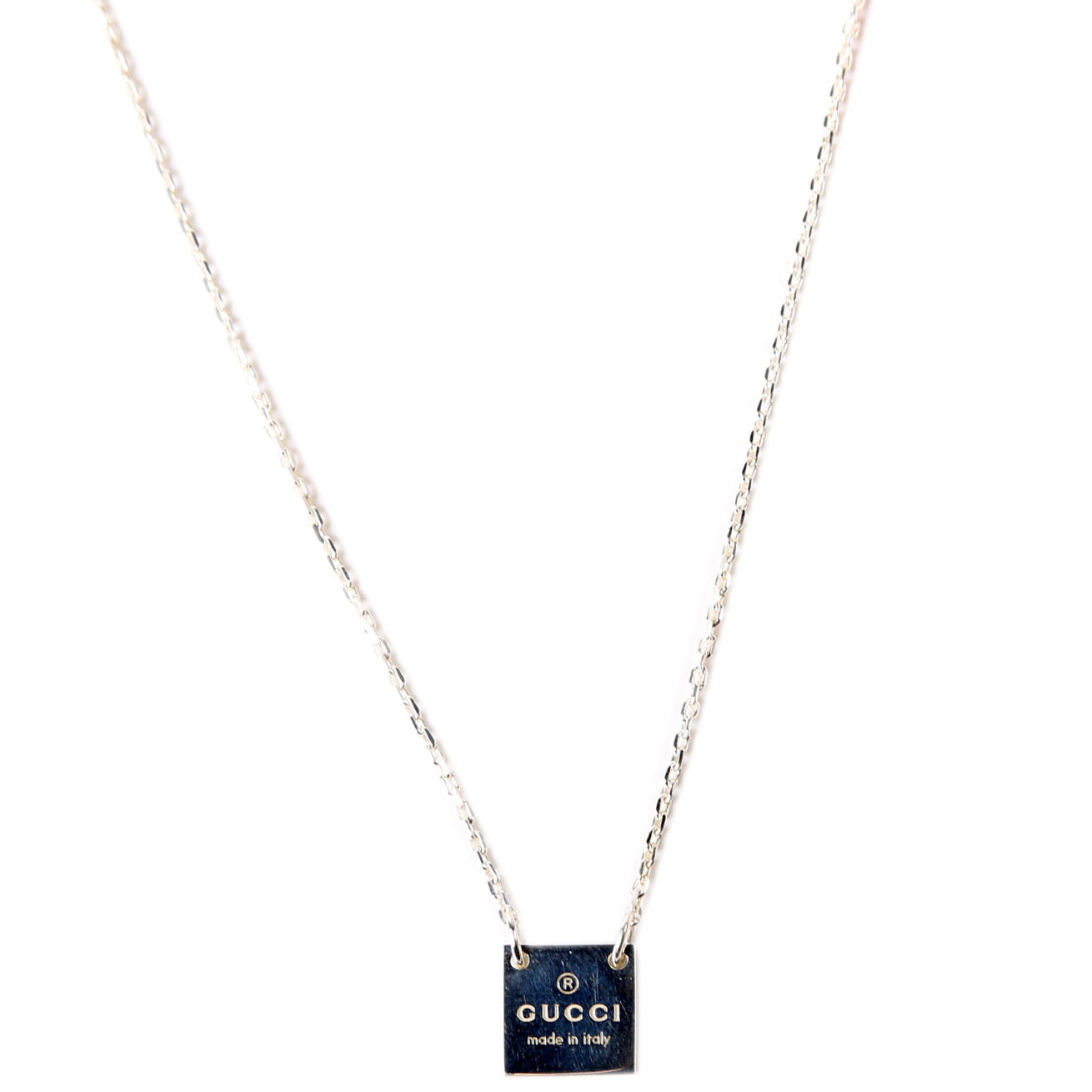 Gucci Trademark Square Necklace 925