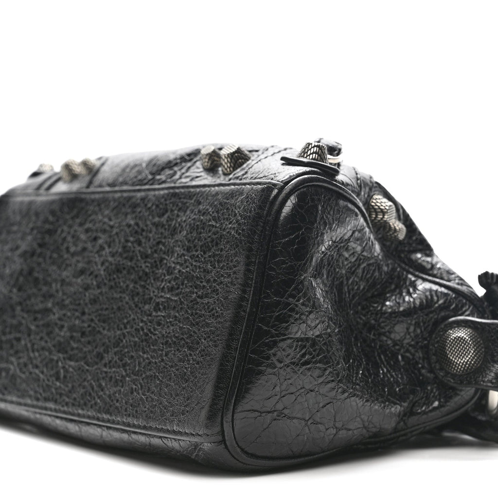 Balenciaga Agneau Arena Mini Le Cagole Duffle Crossbody Bag Black