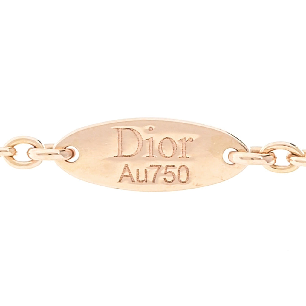 Christian Dior 18K Rose Gold Ruby Mother of Pearl Rose Des Vents Necklace