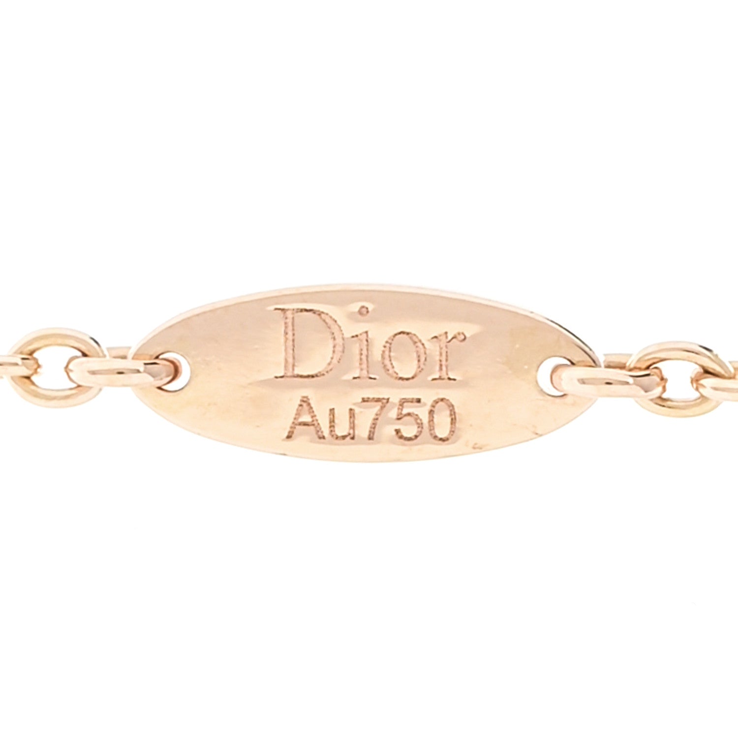 Christian Dior 18K Rose Gold Ruby Mother of Pearl Rose Des Vents Necklace