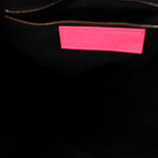 Balenciaga Calfskin Lizard Embossed Silver Hardware Work Rose Fluo