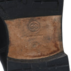 Chanel Calfskin Quilted Lace Up Combat Boots 39 Black