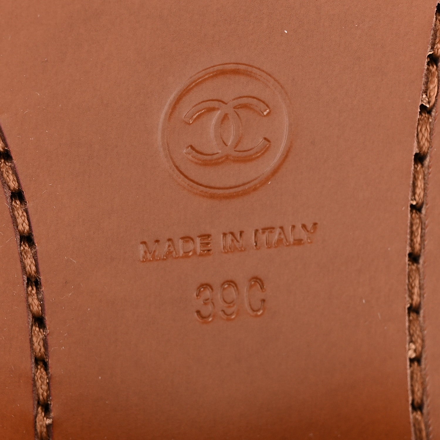 Chanel Calfskin CC Logo Mid Calf Boots 39 Brown