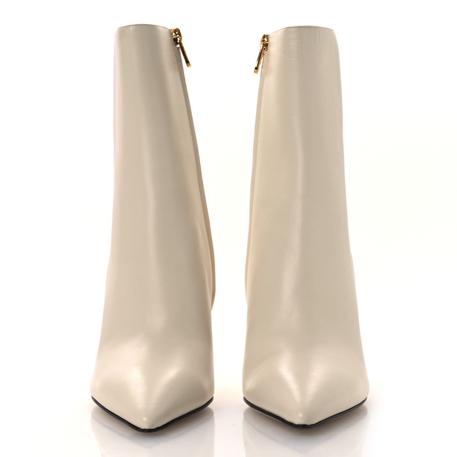 Fendi Nappa Fendi First 95mm Pointed Booties 39.5 White