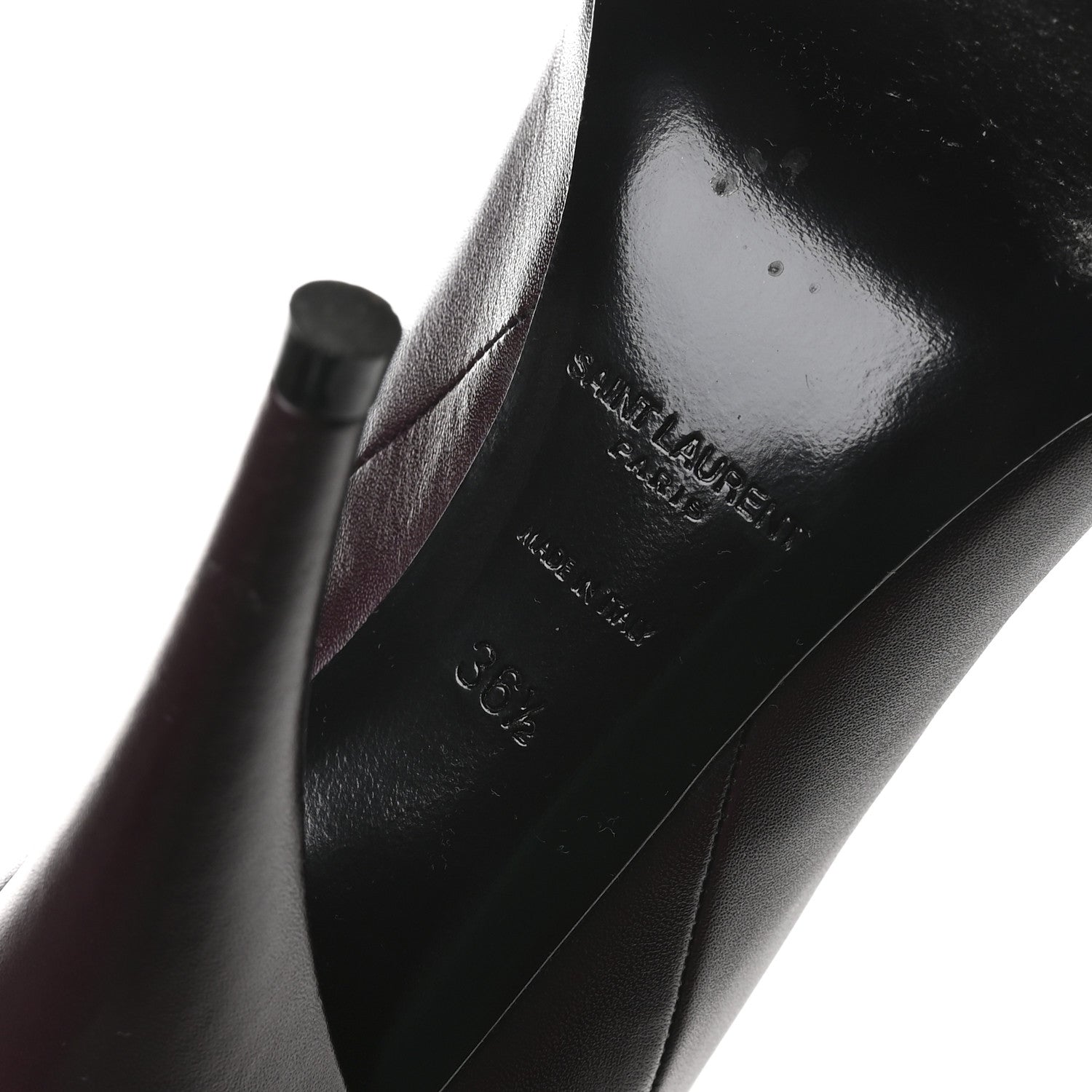 Saint Laurent Calfskin Kiki 110mm Over The Knee Boots 36.5 Dark Violet