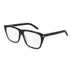 Saint Laurent Eyeglasses Square Full Rim, Black Frame and Clear Demo Lenses Lens SL434SLIM001